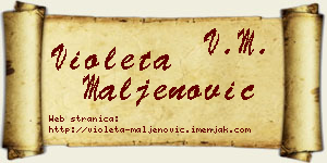 Violeta Maljenović vizit kartica
